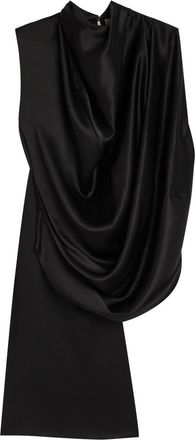 Roksanda Ilincic Vesper Draped Silk top - Black - 12 (UK12 / M)