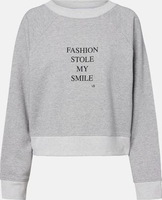 Victoria Beckham Printed cotton-blend jersey sweatshirt