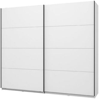 Dmora Guardaroba Grande Salemi, Armadio Camera da Letto Appendiabiti, 2 Ripiani, Apertura Scorrevole, 245x217.5h cm Bianco Opaco