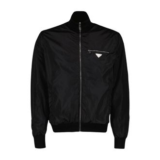 Prada Bomberjack - Heren - Zomerjassen - Zwart - M - Wol - Jassen