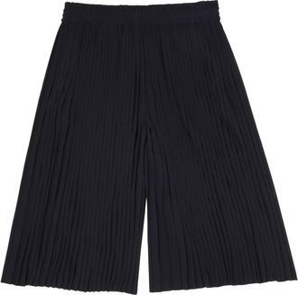 Maison Margiela pleated knee-length shorts - women - Polyester - 42 - Black