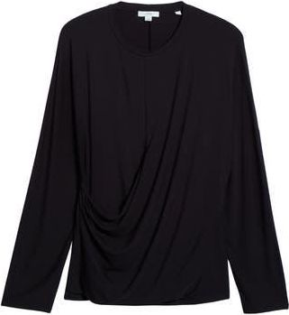 Vince Drape Knit Top in Black at Nordstrom Rack, Size X-Small