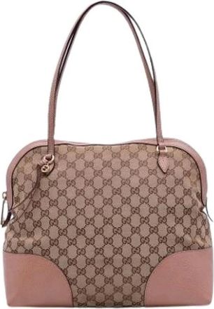 Gucci Pre-owned Handbags, female, Brown, Size: ONE SIZE Pre-owned Vintage Canvas Handbag