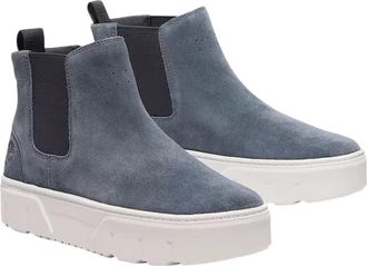 Timberland Laurel Court Mid TB0A41VJ Sneakers Womens Blue Suede Platform SHOP186