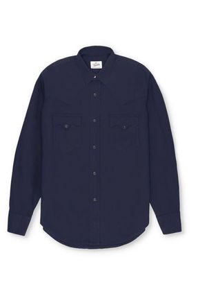 Fortela Kayace Texan Cotton Shirt in Blue at Nordstrom, Size Xx-Large Eu