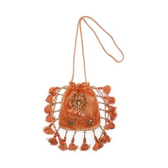 Maliparmi Clutches, female, Yellow, Size: ONE SIZE The Precious Velvet Pouch