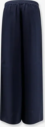 Max Mara Womens Trousers Mxmvolonta Blue Silk