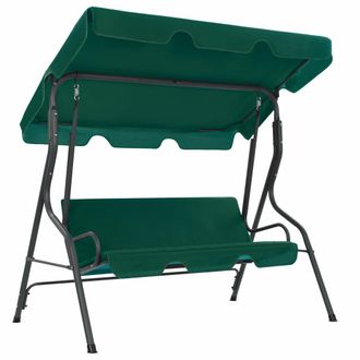 vidaXL Vidaxl - Panchina A Dondolo Da Giardino Verde 170x110x153 Cm In Tessuto