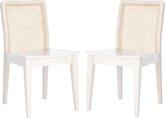 Safavieh Set Of 2 Benicio Rattan Dining Chairs