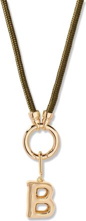 Brook & York Kai Initial Charm Necklace in Gold/Olive B at Nordstrom