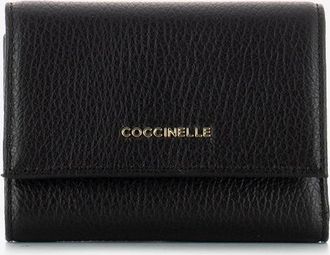 Coccinelle Portafoglio metallic small soft noir