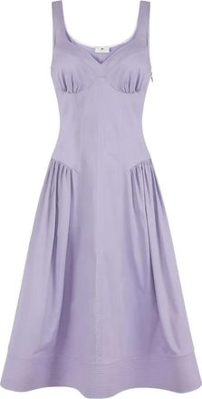 Elisabetta Franchi gathered midi dress - Purple