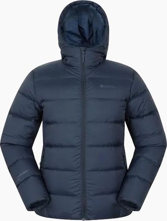 Mountain Warehouse Mens Mountain Warehouse Mens Stratus Down Packable Hooded Jacket - Navy - Size: Regular/34