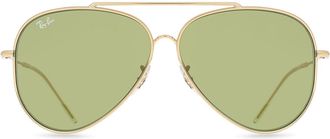 Ray-Ban RBR0101S Aviator Reverse 001/82 Mens Sunglasses Gold Size 59