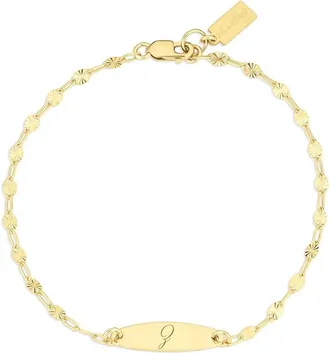 Set & Stones Bank Initial Bracelet in Gold/n at Nordstrom