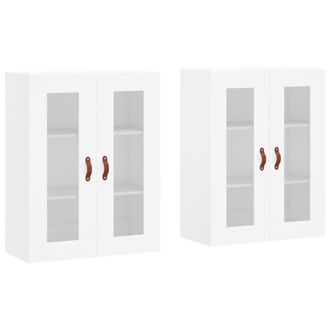 Berkfield Home Wall Mounted Cabinets 2 pcs White Engineered Wood