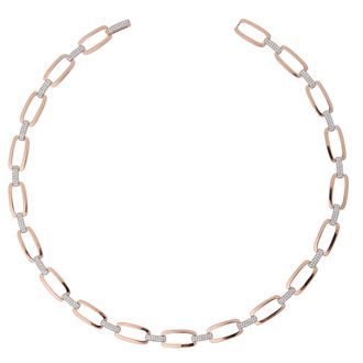 Orphelia Dames 925 Sterling Zilveren Ketting - Zilver/Roze ZK-7209
