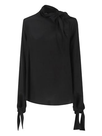 Ermanno Scervino Top met gestrikte hals - Zwart