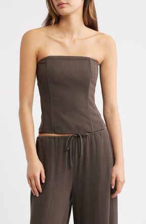 PacSun Marissa Corset Top in Brown at Nordstrom, Size X-Large