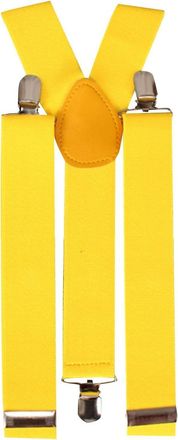 Generic Sunshine Yellow Clip On Adjustable Suspenders Braces 1920s Fancy Dress Party Fashion Accessory