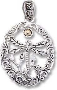 Samuel B. Filigree Dragonfly Pendant in Silver And Gold at Nordstrom Rack