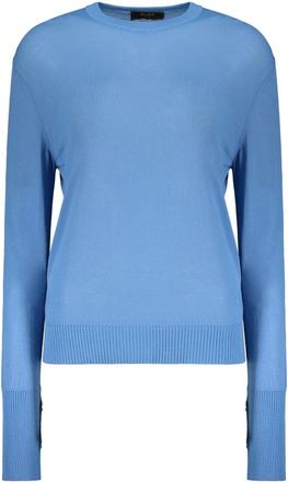 Moorer Trui met lange mouwen - Dames - Ronde hals truien - Blauw - 2XS - Katoen - Truien & Vesten