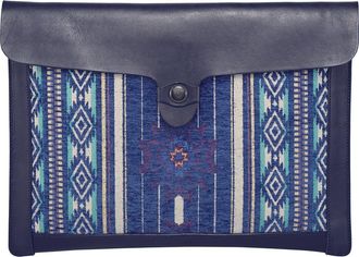OLD TREND Myrtle Genuine Leather Laptop Sleeve in Navy at Nordstrom
