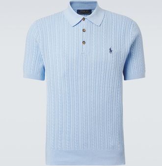 Polo Ralph Lauren Cable-knit cotton polo sweater
