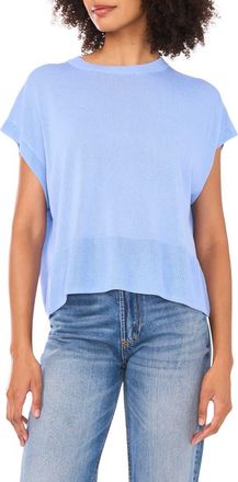 Halogen Crewneck Rib Sweater Top in Della Blue at Nordstrom Rack, Size X-Large