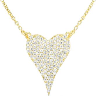 Sphera Milano 18K Over Silver Cz Necklace