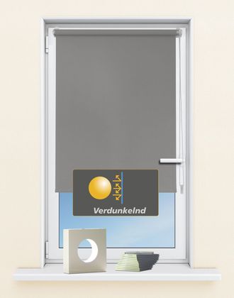 Kutti Heimtextilien Seitenzugrollo »Seitenzugrollo Luna, verdunkelnd, Klemmfix, ohne Bohren, Fixmass« verdunkelnd ohne Bohren Sichtschutz, Sonnenschutz