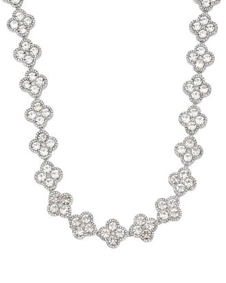 Adornia Adornia Crystal Clover Link Chain Necklace