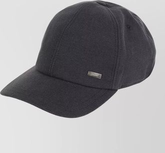 Herno curved brim baseball hat structured shape