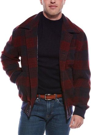 Brunello Cucinelli Mens Bordeaux Blue Wool Jacket, Size 50