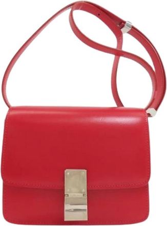 Celine Pre-owned Cross Body Bags, female, Red, Size: ONE SIZE Pre-owned Vintage Shoulder Bag