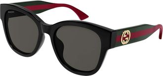 Gucci GG1866SK Asian Fit 001 Womens Sunglasses Black Size 56 - Free RX Lenses - Free RX Lenses