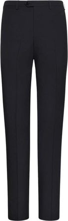 Kiton Marineblauwe wollen formele broek - Heren - Nette broeken - Blauw - 4XL - Wol - Broeken
