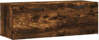 vidaXL Armario de pared madera ingeniería roble ahumado 100x36,5x35 cm Vidaxl