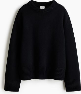 H&M Wool Jumper in Black at Nordstrom, Size X-Small
