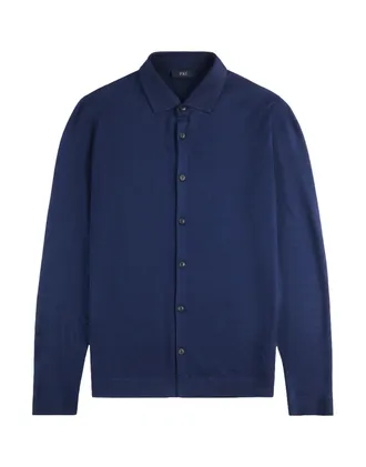Fay Exclusive Royal Blue Cardigan With Wool-Silk Blend