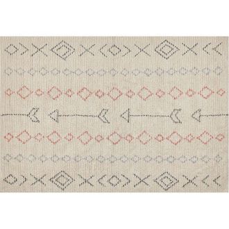 Beliani Rug DISPUR Beige 140 x 200 cm Cotton