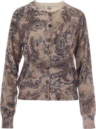 Liu Jo Winter Cachemire Printed Viscose-Blend Cardigan