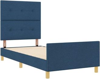 vidaXL Bed Frame with Headboard Blue 80 x 200 cm Fabric vidaXL