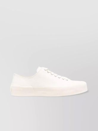 Jil Sander canvas round toe low-top sneakers