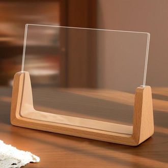 OEM Marco De Fotos De Madera Maciza, Aspecto Lujoso, 15 Cm De Luz, Dise&ntilde;o Creativo En Forma De U Con Acr&iacute;lico Y Madera De Alta Calidad