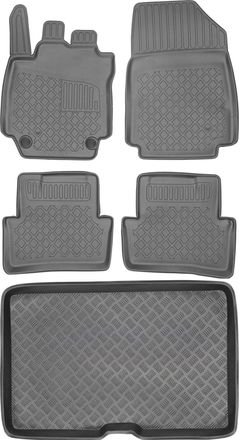 OEM Juego De Alfombrillas Para Renault Captur I Crossover (2013-2019) - Alfombrilla Para Coche + Alfombrilla Para Maletero