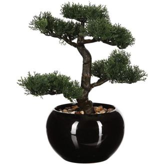 Atmosphera Atmosphera - Bonsai Artificial En Maceta De Cer&aacute;mica Altura 36 - Verde