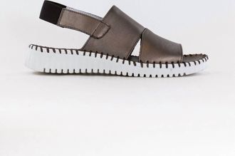 Eric Michael Womens Sola Sandals In Pewter