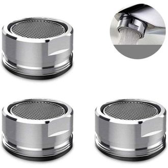 OEM Aireador De Grifo [3 Piezas], Aireador De Grifo De Acero Inoxidable, Burbujeador Ahorrador De Agua Para Ba&ntilde;o Y Cocina - Crezuo