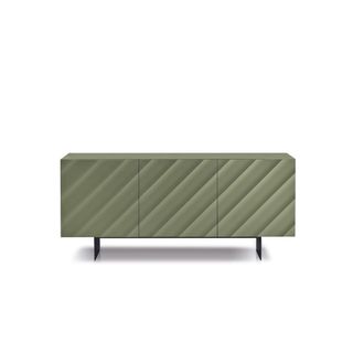 MondoViro Aparador con 3 puertas en madera verde 180x50 cm 80h